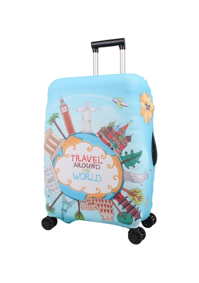 Bagacar Travel Büyük Orta Kabin Boy İçin 3 Lü Valiz Kılıfı Çok Renkli