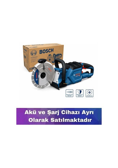 Bosch Gcs 18v-230 Akülü Sulu Beton Kesme Makinesi 230 Mm Solo 06013b0000