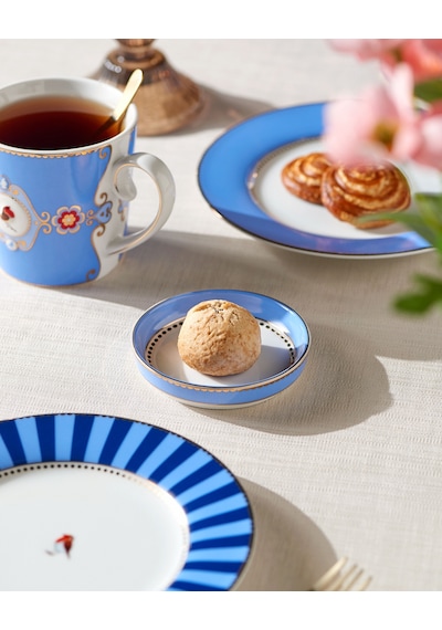 Mavi Porselen Çay Tabağı 9 Cm