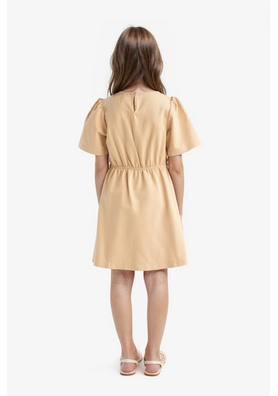 DeFacto Kız Çocuk Standart Fit V Yaka Gabardin Kısa Kollu Elbise E2645A825SMBG388 Bej DeFacto Kız Çocuk Standart Fit V Yaka Gabardin Kısa Kollu Elbise E2645A825SMBG388 Bej