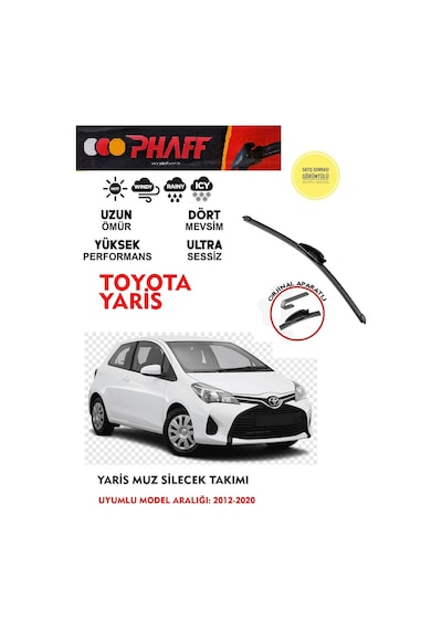 Toyota Yaris Ön Muz Silecek Takımı 2016 Model Araca Özel Aparat