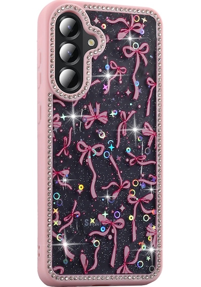 Nihcase Samsung Uyumlu Galaxy A36 5g Kılıf Azra Taşlı Simli Kapak