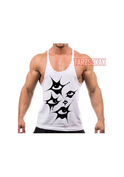 Tarzsokak Gym Tank Top Fitness Sporcu Atleti Gym29 Beyaz