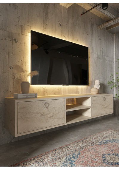 Resital Tv Ünitesi S1830-8 Traverten Traverten