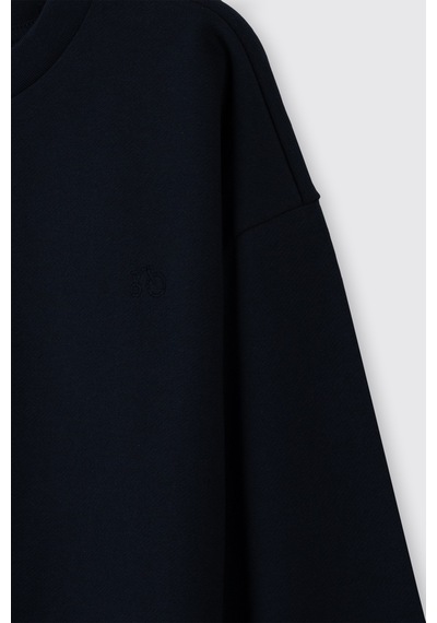 Panço Erkek Çocuk Bisiklet Yaka Lacivert Sweatshirt
