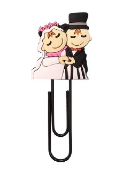 Gelin Damat Kitap Ayırıcı Pk1 Gelin Damat Beyaz Uçaklı (20 Adet)