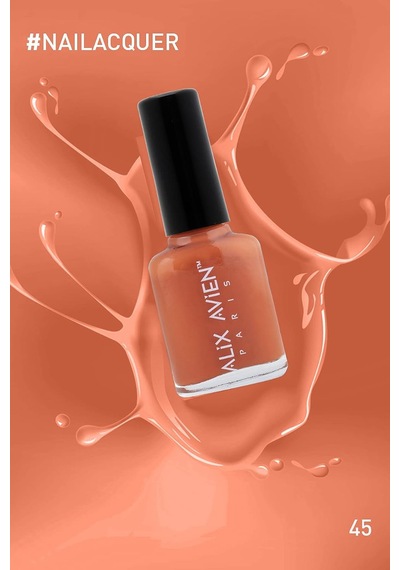 Lexroo Turuncu Oje 45 - Yüksek Pigmentli Uzun Süreli Kalıcılık Hızlı Kuruma - Nail Lacquer 45