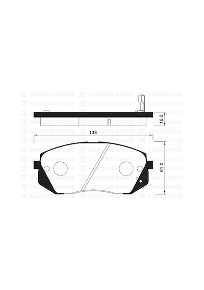 Sangsın Sp1196-99 Ön Fren Balata Hyundai İx35 2.0l D4ha Crdi Dizel 136hp 10-15 / Kia Sportage 2.0l D4ea D4ha Dizel 06-15 581011da50-581012sa70-581010za00