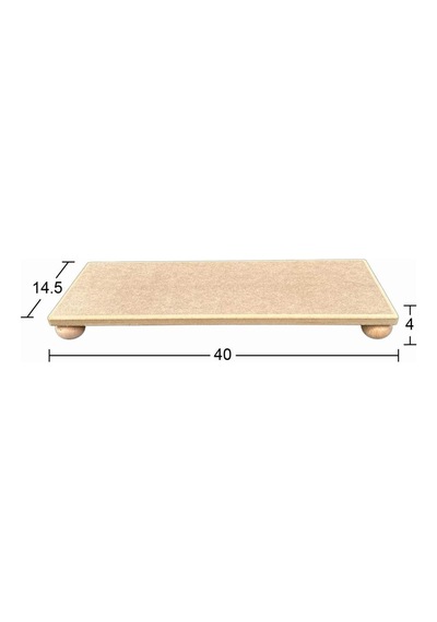 Ahşap Uzun Dikdörtgen Sunumluk 40x14,5cm Sn31 Top Ayaklı