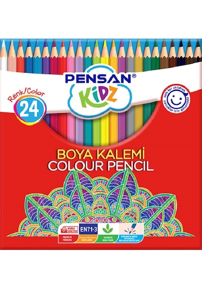Pensan Kidz 24 Renk Kuru Boya Seti
