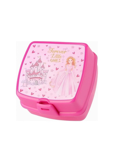 Lexroo Princess Baskılı 4 Bölmeli Ve Kaşık Çatallı Beslenme Çantası - Beslenme Kutusu Çok Renkli