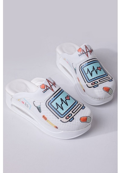 Saboterlik Ortopedik Doktor Ve Hemşire Terliği Kadın Sabo Terlik Ekg Sağlık Personeli Terliği Ekg