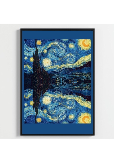 Besay Yıldızlı Gece Duvar Posteri-klasik Sanat Estetik Dekoratif A2 Çerçevesiz