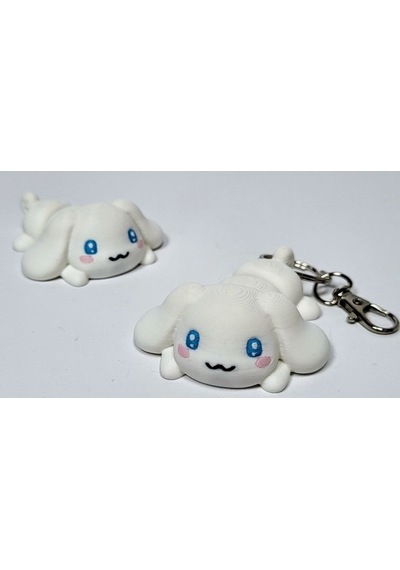 Hareketli Cinnamoroll Figürü - Eklemli Sevimli Tavşan Anahtarlık Ve Kişiye Özel Renkli Çanta Aksesuarı