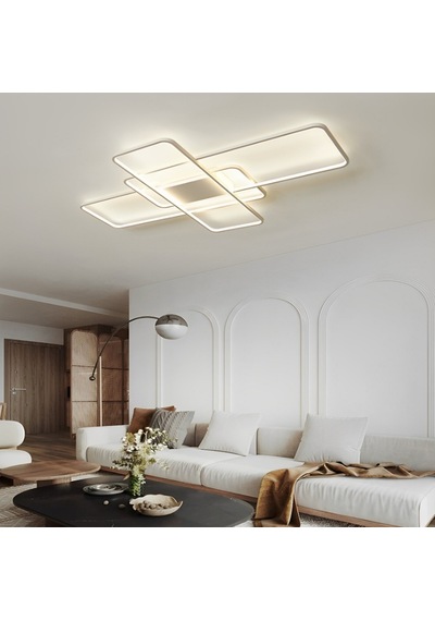 Eskitme Gold 80x60cm Dikdörtgen 4000k Gün Işığı Led Tavan Lambası