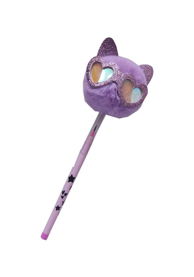 Peluş Kedi Gözlüklü Figürlü Yumurtlayan Kalem
