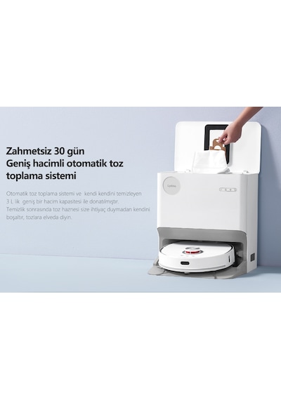 Lydsto W2 Lite 8000 Pa Sterilizasyonlu Su & Toz Toplama Üniteli Akıllı Robot Süpürge