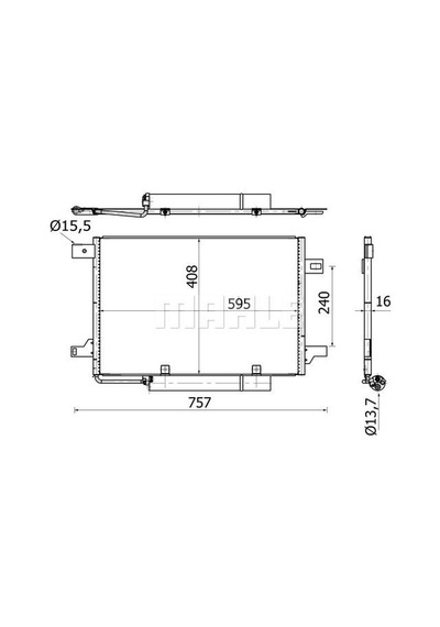 BEHR MAHLE AC369000S (8FC351301-674) Klima Radyatoru (600X410x16) (Otomatik)(Manuel) Mercedes W169 W245 A 150 A 170 A 200 M 8FC351301674 (WA142973)
