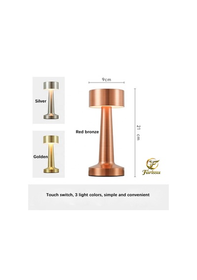 Or511 Dokunmatik Şarjlı Masa Lambası 3 Işık Modlu, Dimmerli, Usb Şarjlı Led Masa Ve Gece Lambası Çok Renkli