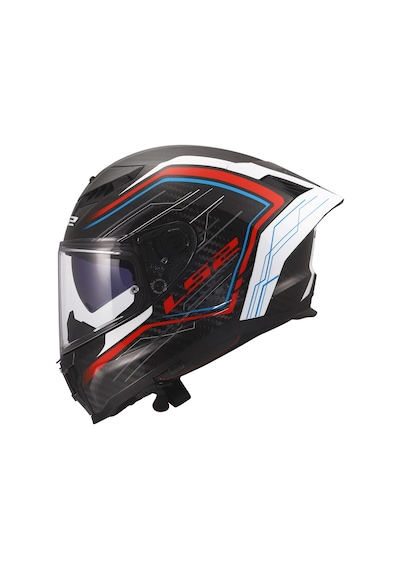 Ls2 Dragon Karbon Subıc Beyaz-mavi-kırmızı Kask Mavı