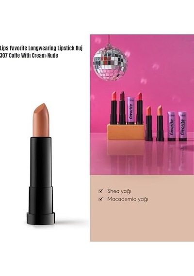 Callista Lips Favorite Longwearing Lipstick Kalıcı Ruj 307 Coffee With Cream, Nude 0