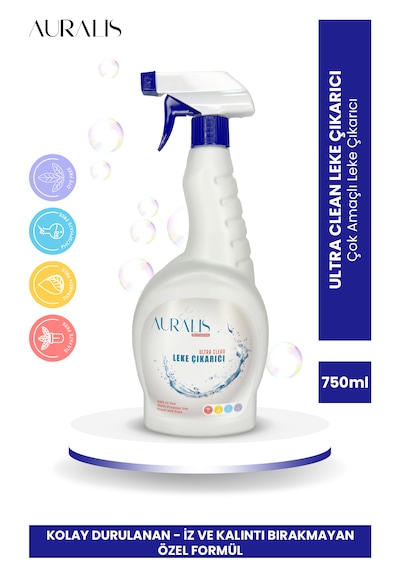 Auralis Ultra Clean Çok Amaçlı Güçlü Leke Çıkarıcı Temizlik Spreyi 750 Ml