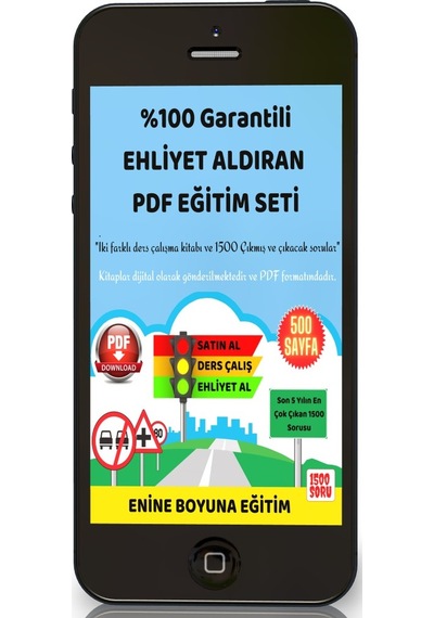 %100 Garantili Ehliyet Aldıran Pdf Eğitim Seti