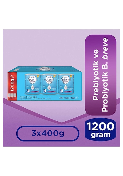 Aptamil Prosyneo 3 Prebiyotikli Probiyotikli Devam Sütü 400 G x 3 Adet 1200 G