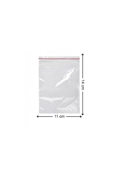 Kilitli Torba 11x14 Cm 100'lü Kilitli Buzdolabı Poşeti Şeffaf Naylon Torba Kilitli Saklama Poşeti