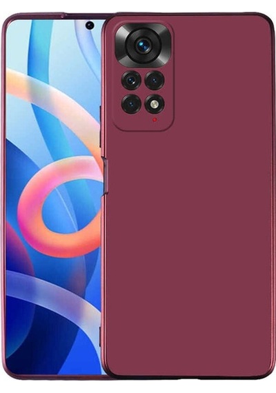 Xiaomi Redmi Note 12 Pro 4g Kılıf Zore Premier Silikon Kapak Mürdüm