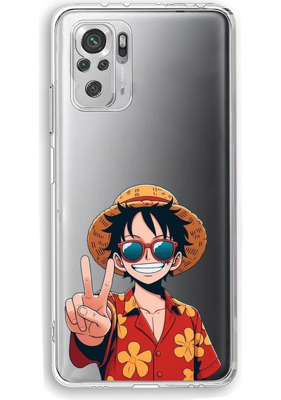 Redmi Note 10 Ve 10s Uyumlu Monkey D. Luffy Tasarımlı Baskılı Silikon Kılıf Renkli