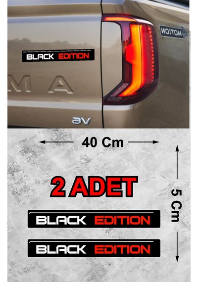 Black Edition Sticker - Araba Oto Motosiklet Cam Karavan Kask Sticker - 00200 40x5 Cm