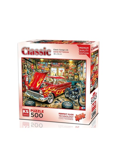Ks Games 500 Parça Klasik Garaj Yaşamı Classic Garage Life Puzzle - David Petterson - 20104