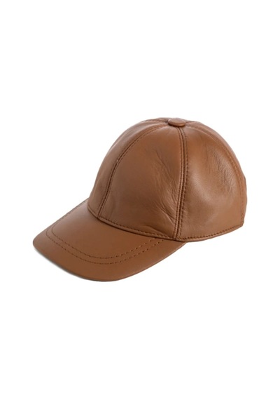 Shopiolog Şapka Unisex Hakiki Deri Beyzbol Kep