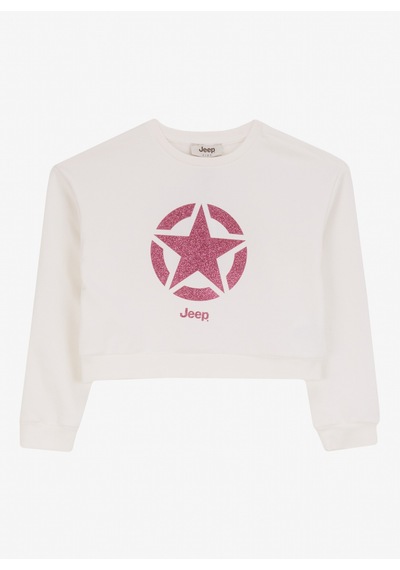 Jeep Ekru Kız Çocuk Payetli Sweatshirt J4wg-swt7563