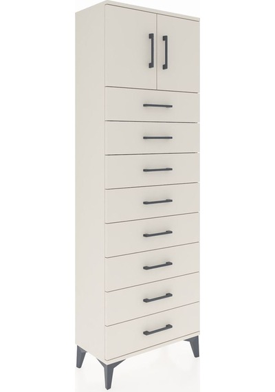 Arges Dolap 2 Raflı 8 Çekmeceli 2 Kapaklı 60x30x182 Aytaşı-ay... Aytaşı