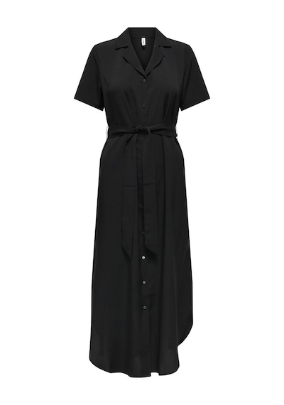 Only Onlnova Lıfe Elıte Izı Shırt Dress Solıd Kadın Siyah Elbise - 15331928 Siyah