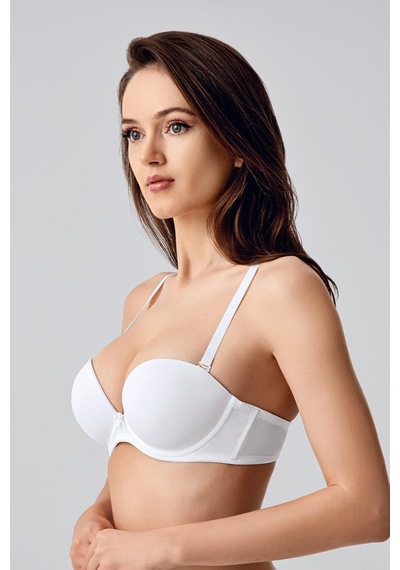 New Bra Kadın B Kap Çift Destekli Basic Sütyen Beyaz 7040 Beyaz