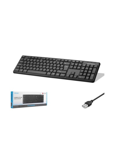 Hadron Hdx2601 Standart F Klavye Usb Kablolu Siyah
