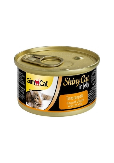Gimcat Shinycat Ton Balıklı ve Tavuklu Jelly Konserve Yetişkin Kedi Maması 70 G