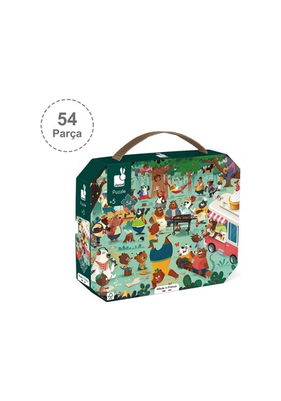 Janod 54 Parça Çantalı Puzzle Ayıcık Ailesi