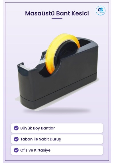 Bant Kesici Büyük Bantlar İçin Masaüstü Makinesi Ofis Kırtasiye K 1 Adet