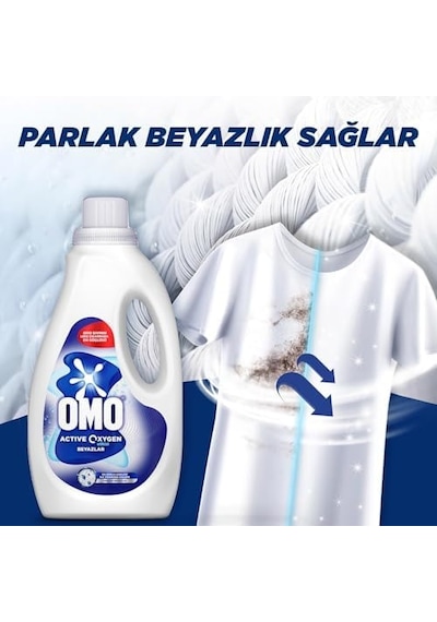Oksijen Etkisi Beyazlar İçin Sıvı Deterjan 1500 Ml 0.75 LT - 2.5 LT - 12 KG