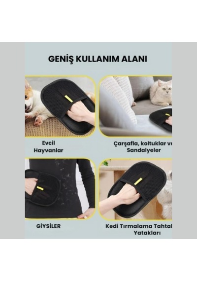 Kedi Köpek Tüy Toplayıcı Çift Taraflı Statik Temizlik Eldiveni Giysi, Halı, Koltuk Ve Mobilya
