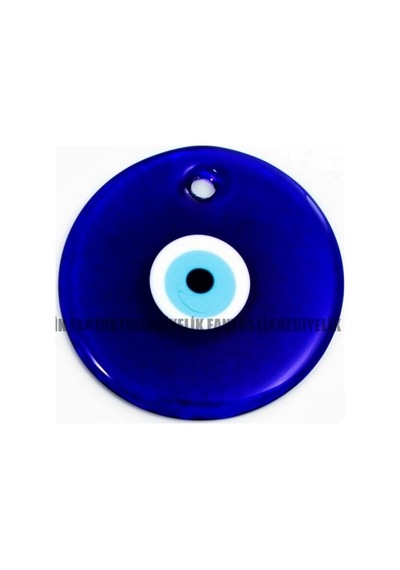 Büyük Boy Delik Mavi Nazar Boncuk Boncuğu Cam Nazarlık - Çap 22Cm Büyük Boy Delik Mavi Nazar Boncuk Boncuğu Cam Nazarlık - Çap 22Cm
