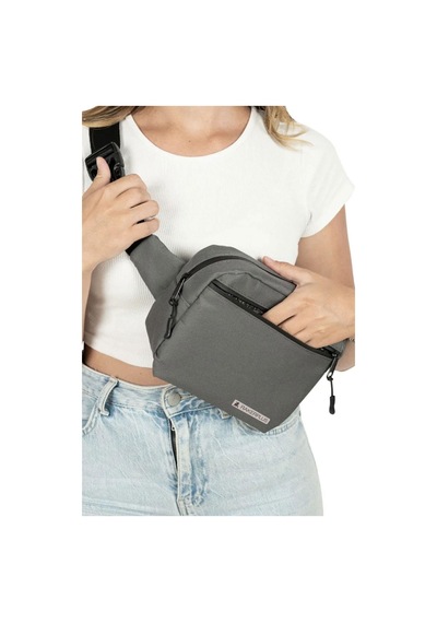 Rakerplus Gri Unisex Minimal 21x15x5 Cm Bel Ve Göğüs Çantası Natural