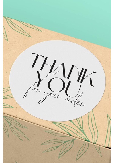 Thank You For Your Order Sticker 3x3cm St2188 Çok Renkli