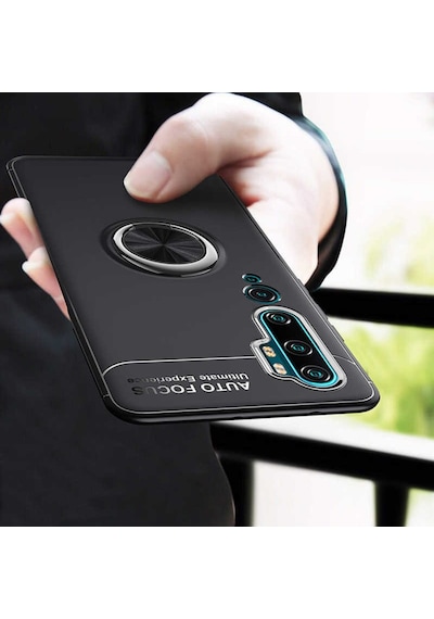 Xiaomi Mi Note 10 Kilif Yüzüklü Tam Korumali Silikon Kapak 417135209