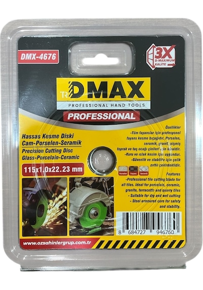 Dmax Cam Porselen Seramik Kesici Hassas Kesim 115 Mm X 1.0 X 22. 23 Mm