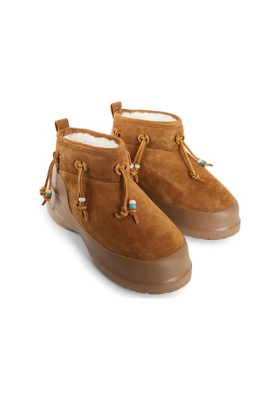 Bot Kar Kadın 80d2480100-m008 Moon Boot Luna Low Suede Beads Cognac Cognac